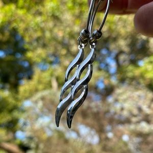 Silver, dangly earrings!